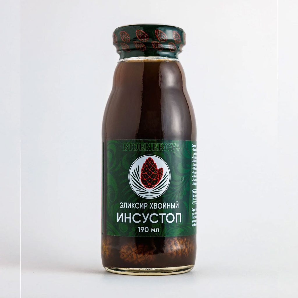 «ИНСУСТОП» Эликсир хвойный, стекло 190 мл .